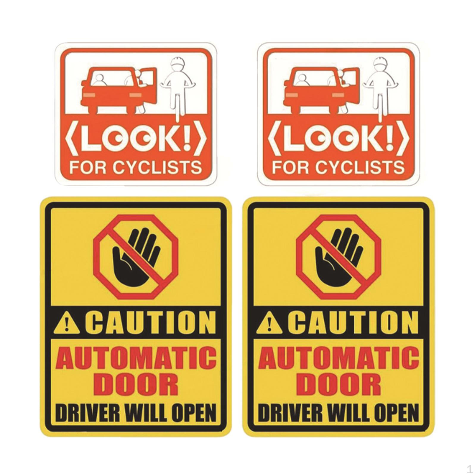 

4 Pieces Automatic Door Sticker,Cling,Do Not Touch,Waterproof Weatherproof Vehicle Decals Warning