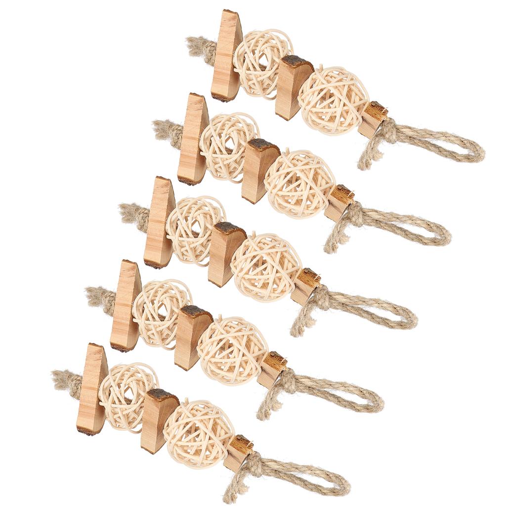 Pet Toy Parrot Grinding Rope Toy Applewood Bitten Rattan Ball Hamster Pet String Plaything