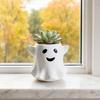 Ghost Flowerpot Waterproof Resin Halloween Vase Spooky Cute Desktop Ornament for Green Plants