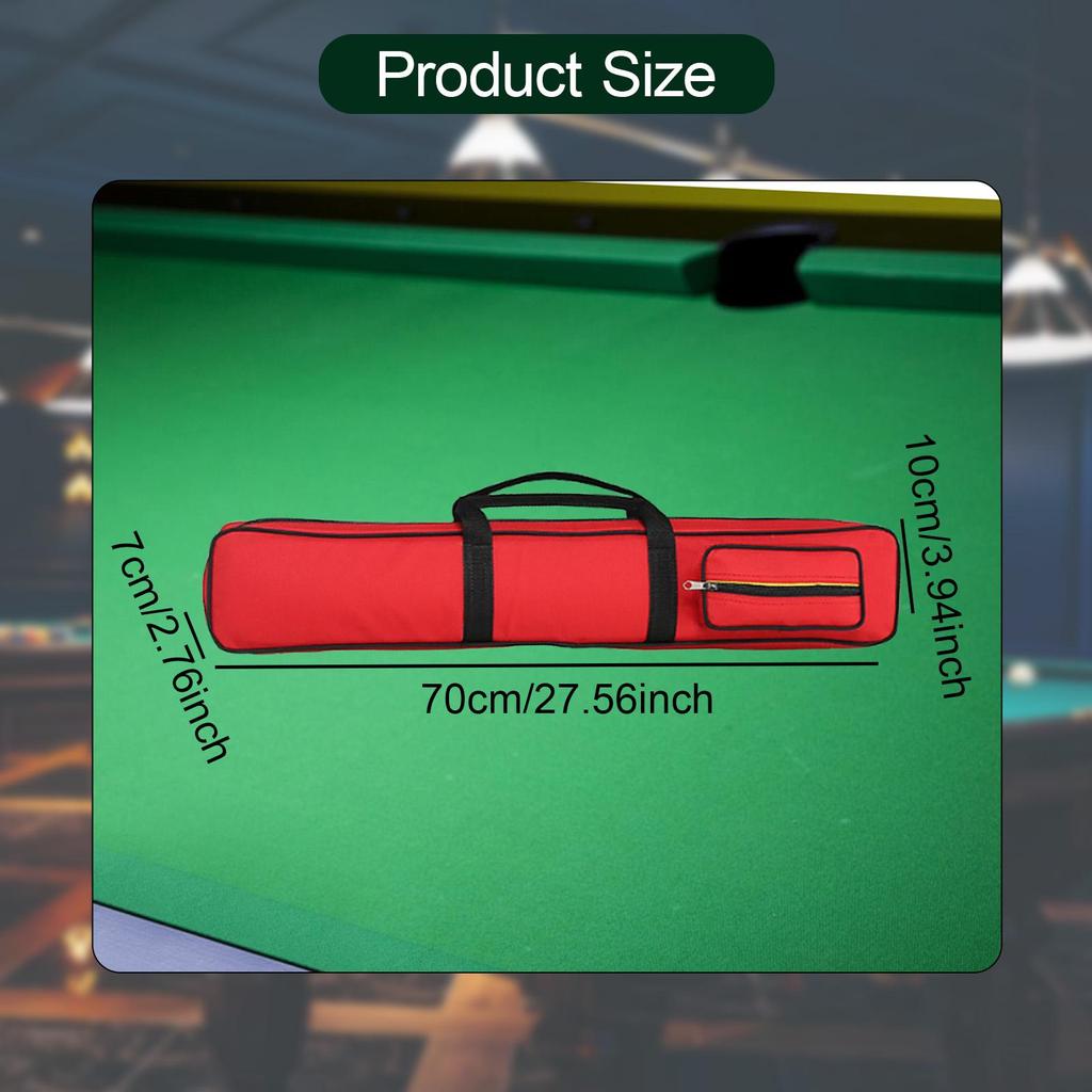 Billiards Pool Cue Case Dustproof Portable Shoulder Bag Stylish Birthday Gift Billiards Accessories 1/2 Cue Case 2 Cues Capacity