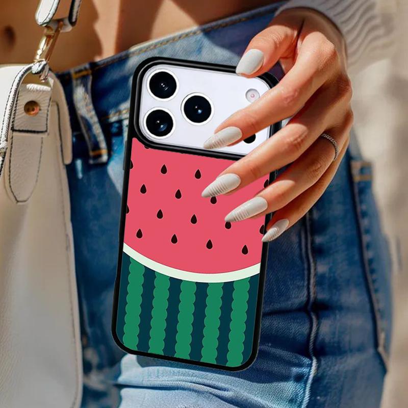 Summer Fruit Watermelon Soft Phone Case For iPhone 17 Air 14 15 13 12 Max Cover For Apple 16e 11 Pro Max Plus Coque