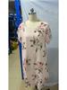 Women Loose Round Neck Fashion Pearl Chiffon Print Dress Lightweight Breathable Elegant Versatile