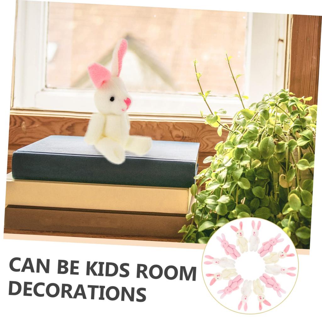 VORCOOL 15pcs Knuckle Rabbit Pendant Stuffed Animal Baby Rabbit Doll PP Cotton