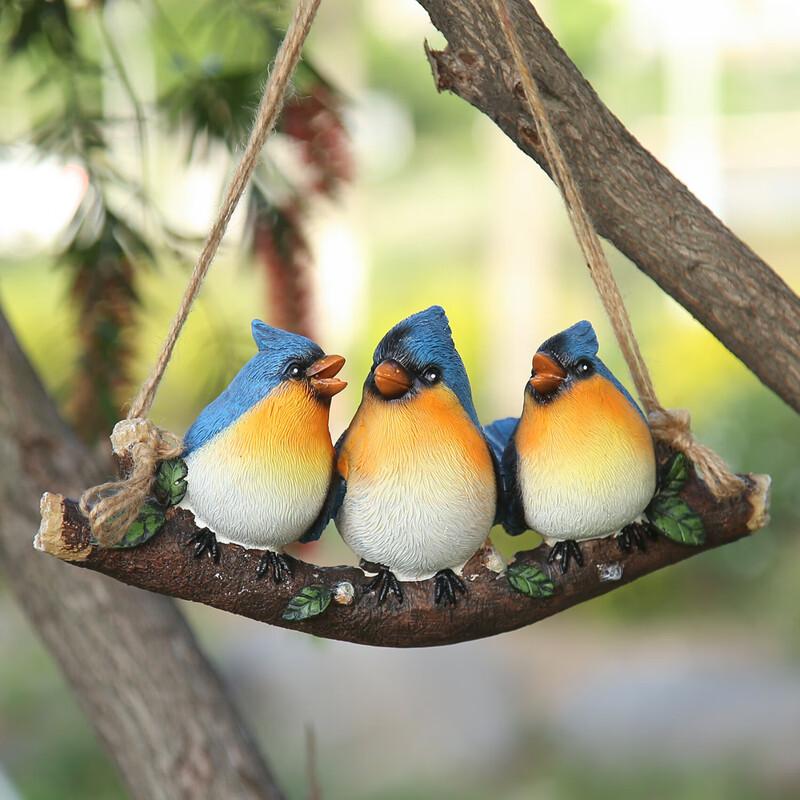 КЕРАМИКА DAZHEN Декоративные Искусственные Птицы (Набор из 3 шт.)