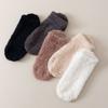 Soft Woolen Children's Thick Winter-spring Style Padded and Thick Warm Short Tube Non-slip Maternity Home Socks for Sleeping and Floor Use
