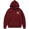 Autumn/Winter New Women's Trendy Brand Casual Heart Shaped Hoodie Outdoor Sports Jogging Comfortable Versatile Coat