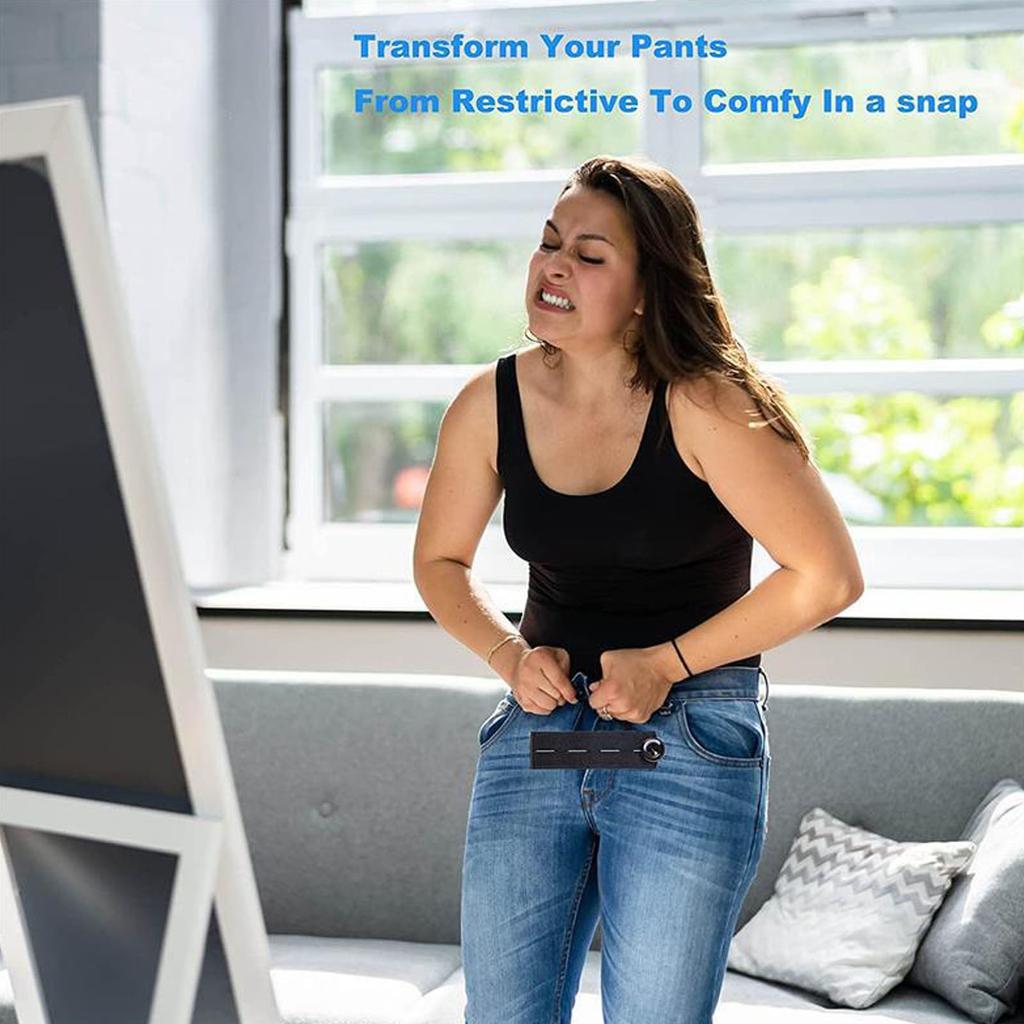 Expandable Pregnancy Waistband Adjuster Soft Stretchy Belt For Jeans Work Pants Sizing Range Use