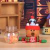 Cute Christmas Candy Storage Can Decor Gift Clear Plastic Candy Jar Gift Bottle Holder Xmas Decor