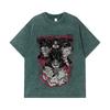 275 GSM Washed T-shirts 100% Cotton Jujutsu Kaisen V17 Choso Print Unisex Heavy Cotton T Shirt