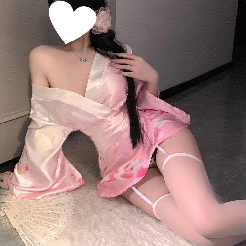 Japanese kimono purple explosion cosplay cos service flirting seduction erotic underwear pure lust sexy two-dimensional