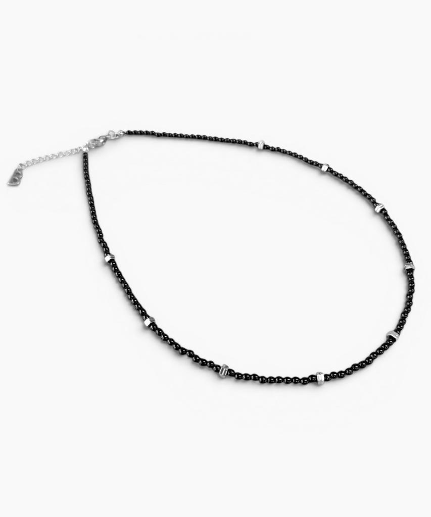 Bassclef Men'S Necklace Black Beads Clef Fusion Spark Nec