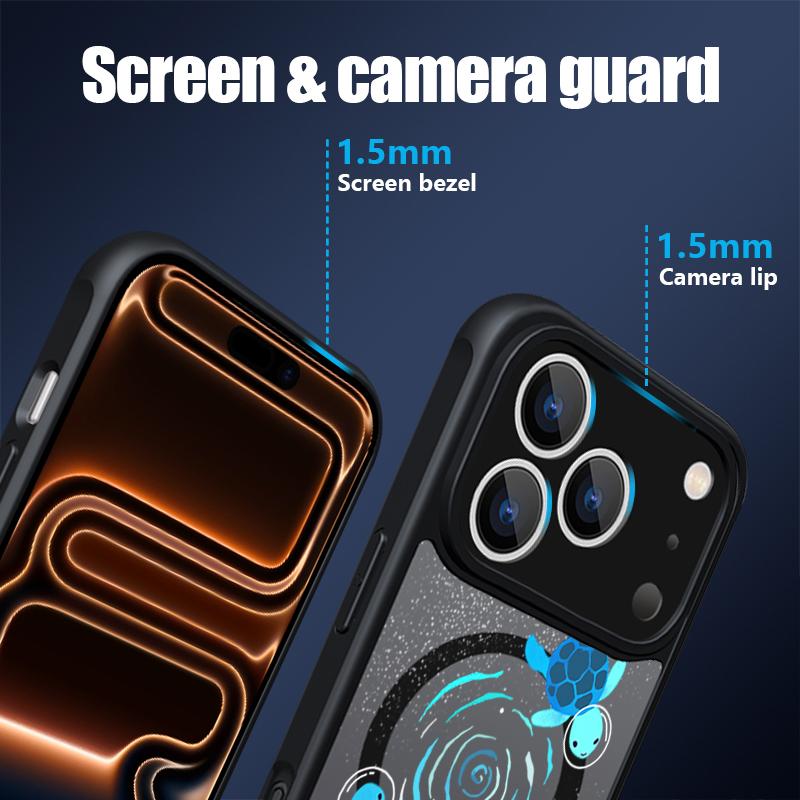 Sea Turtle Conch Whale Pattern Case For iPhone 17 Pro Max Funda iPhone 16 15 14 13 Pro Max Rugged Bumper Magnetic For Magsafe Shockproof Cover
