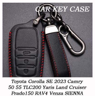 Oli Leder-Schlüsseletui für Toyota Corolla SE 2023, Camry 50, 55, TLC 200, Yaris, Land Cruiser, Prado 150, RAV4, Venza, Sienna
