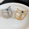 Retro Devil's Eye Multi-layer Hollow Opening Bracelet Light Luxury Metal Bracelet Exaggerated Design Jewelry Women