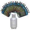 Plastic Liquid Crystal Black Practical Propane Gas for Tank Liquid Level Indicator Magnetic Bottle Gas Measuring Device