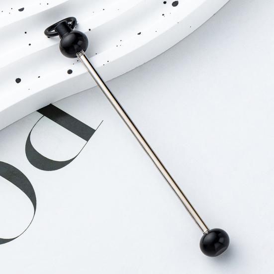 10Pcs Bead Pole Gradient Color Keychain Bars Metal Rod Links DIY Projetos Pingente Jóias Fazendo Acessórios