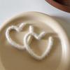 Orecchini a Cerchio Cuore in Peluche Bianco Dolci Coreani per Donna Orecchini Esagerati a Forma di C Gioielli Regalo per Matrimonio Festa