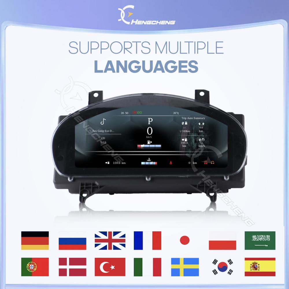 For Jaguar XJ XJL 2010-2019 Carplay Car LCD Dashboard Panel Virtual Cockpit Digital Cluster Instrument Speedometer Unit Display