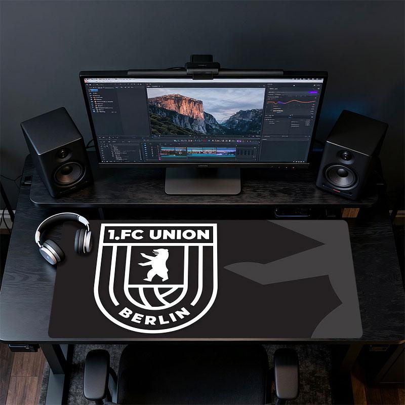 1. FC Union Berlin Mouse Pad, Large Gaming Desk Mat, Non-slip XXL Mousepad for Laptop & Tablet, Mini PC Playmat with Stitched Edges