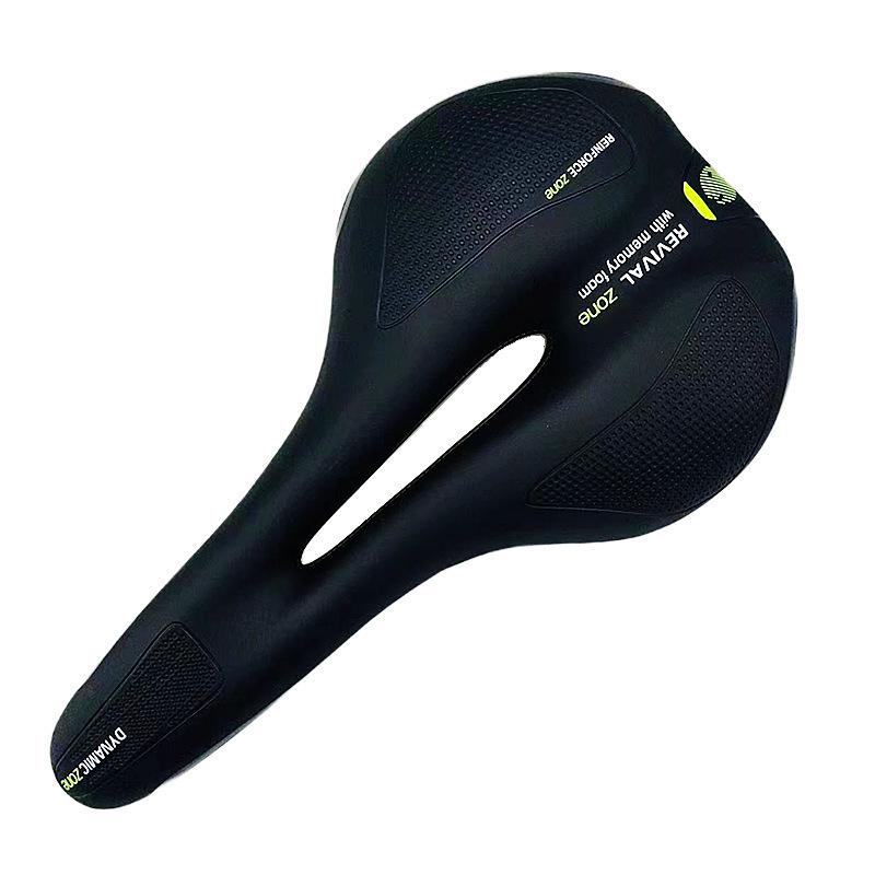 

Mountain bike saddle hollow comfortable universal thick seat cushion Double track model (excluding seat clip) зелёный