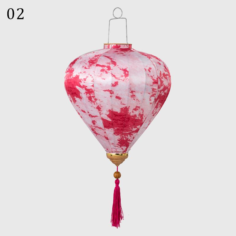 12/14 Zoll traditionelle chinesische Hängelaterne aus Satinseide, Blumenlaterne, Aufführungen, Party, Frühlingsfest, Außendekoration