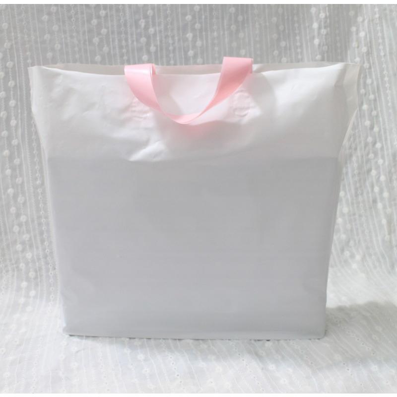 Thick Colored Tote Pocket Plastic Gift and Clothing Packag Bags Shopping Pouch DIY Handmade Clothing Stationery Dessert Cake Multi Functional Handbag