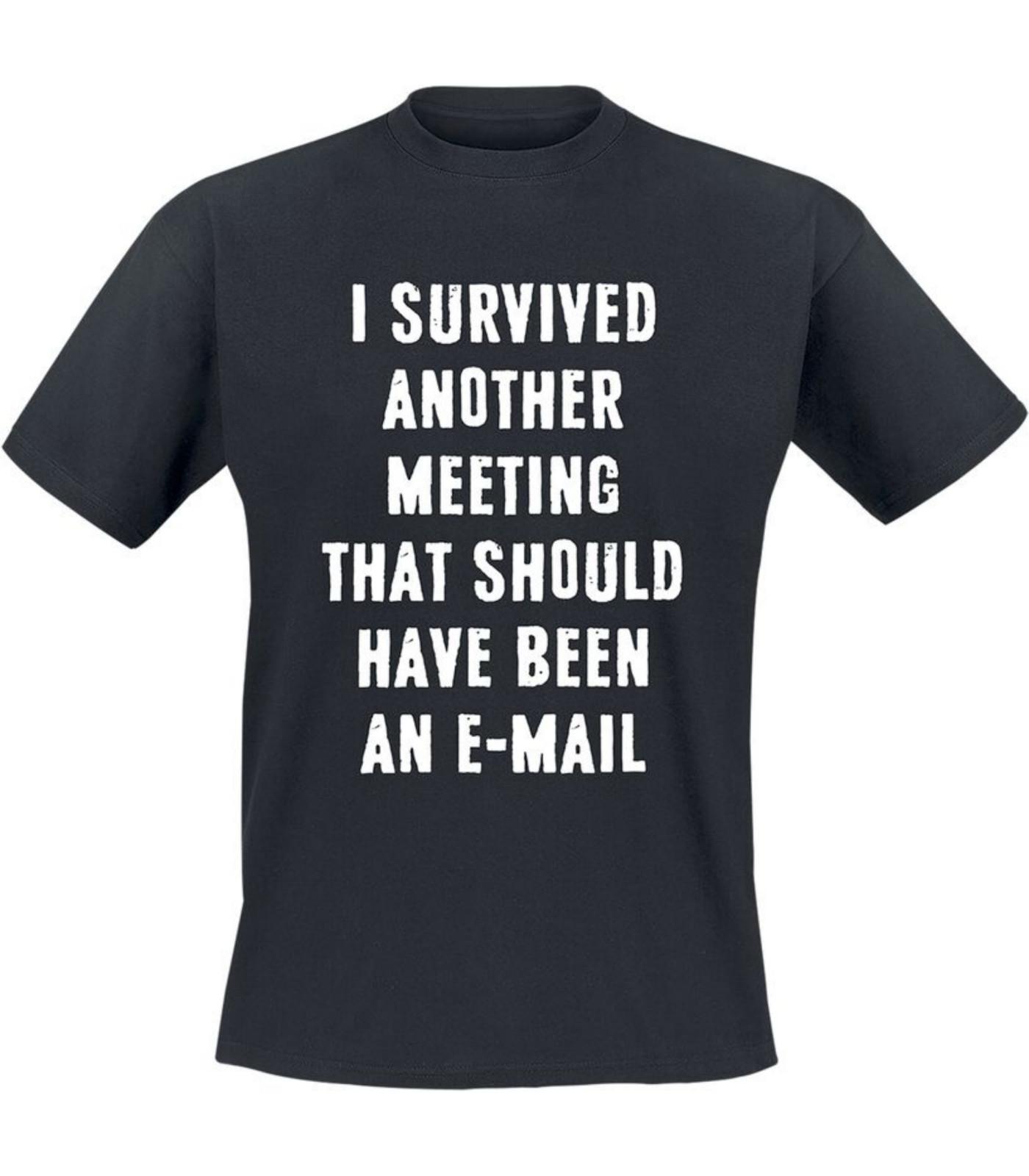

Another Meeting T-Shirt Mens Womens Tees Top black by Work Career Round Neck 100% Cotton XL