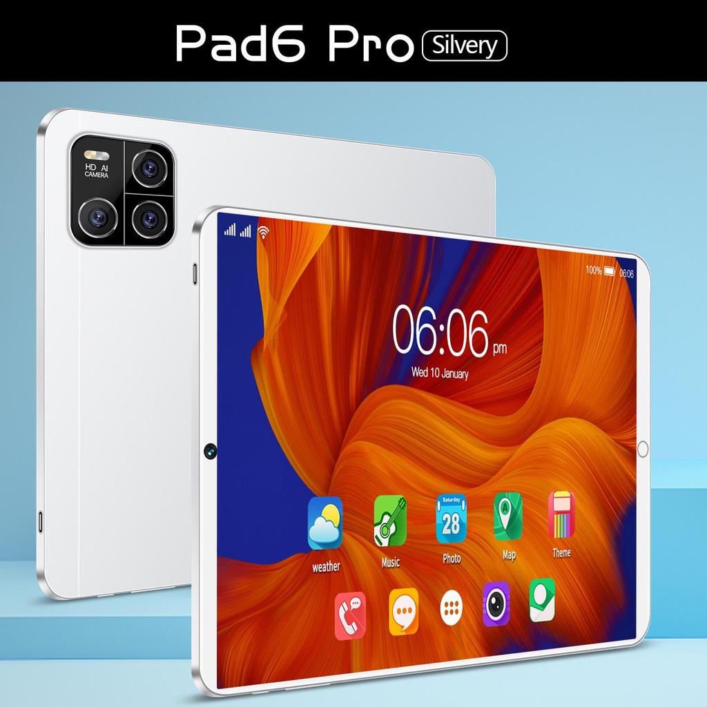 10-Inch Android Tablet Pad6 with WiFi, Dual SIM & Card Slot