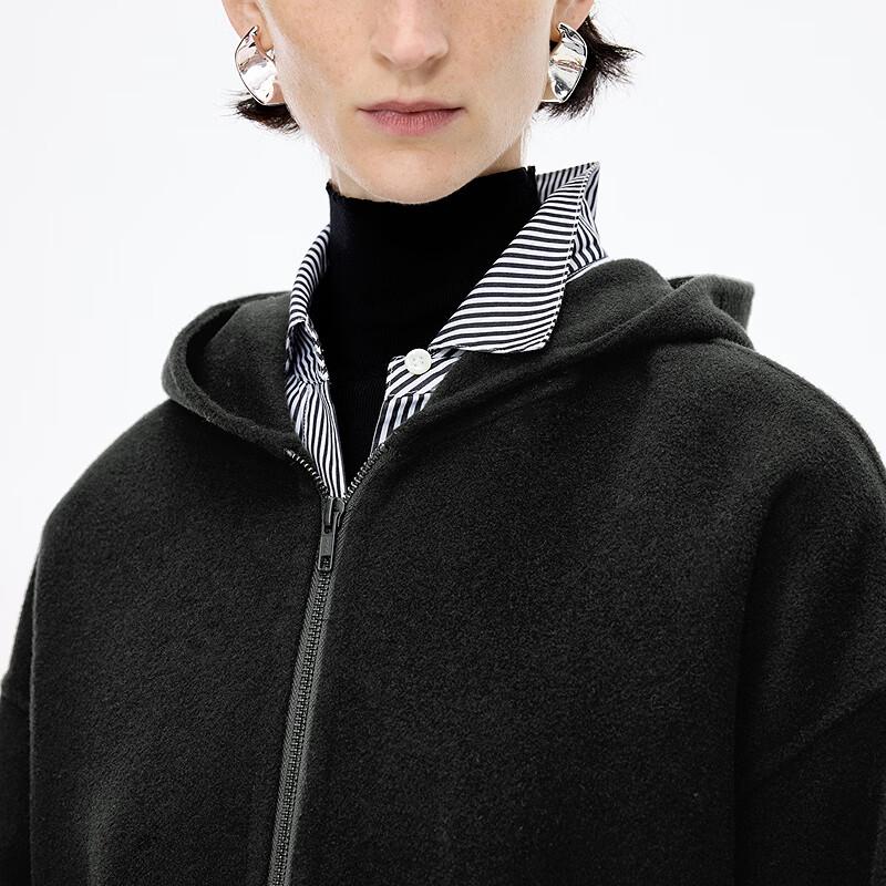 JNBY 25 Winter New 100% Wool Hooded Jacket