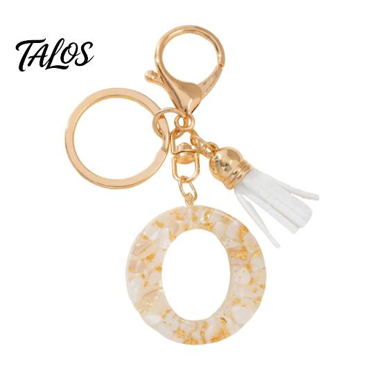 Lightweight Keychain Pendant, Letter A-Z Charm with Tassel, Alphabet Car Decoration Initial Metal Keyring for Handbag Backpack Bag Pendant Accessory