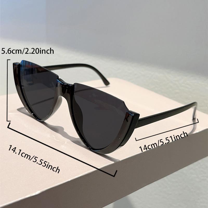 Triangle Shaped Sunglasses New in Fashion Semi-rimless Gradient Shades Trendy Brand Design Casual Decor Sun Glasses