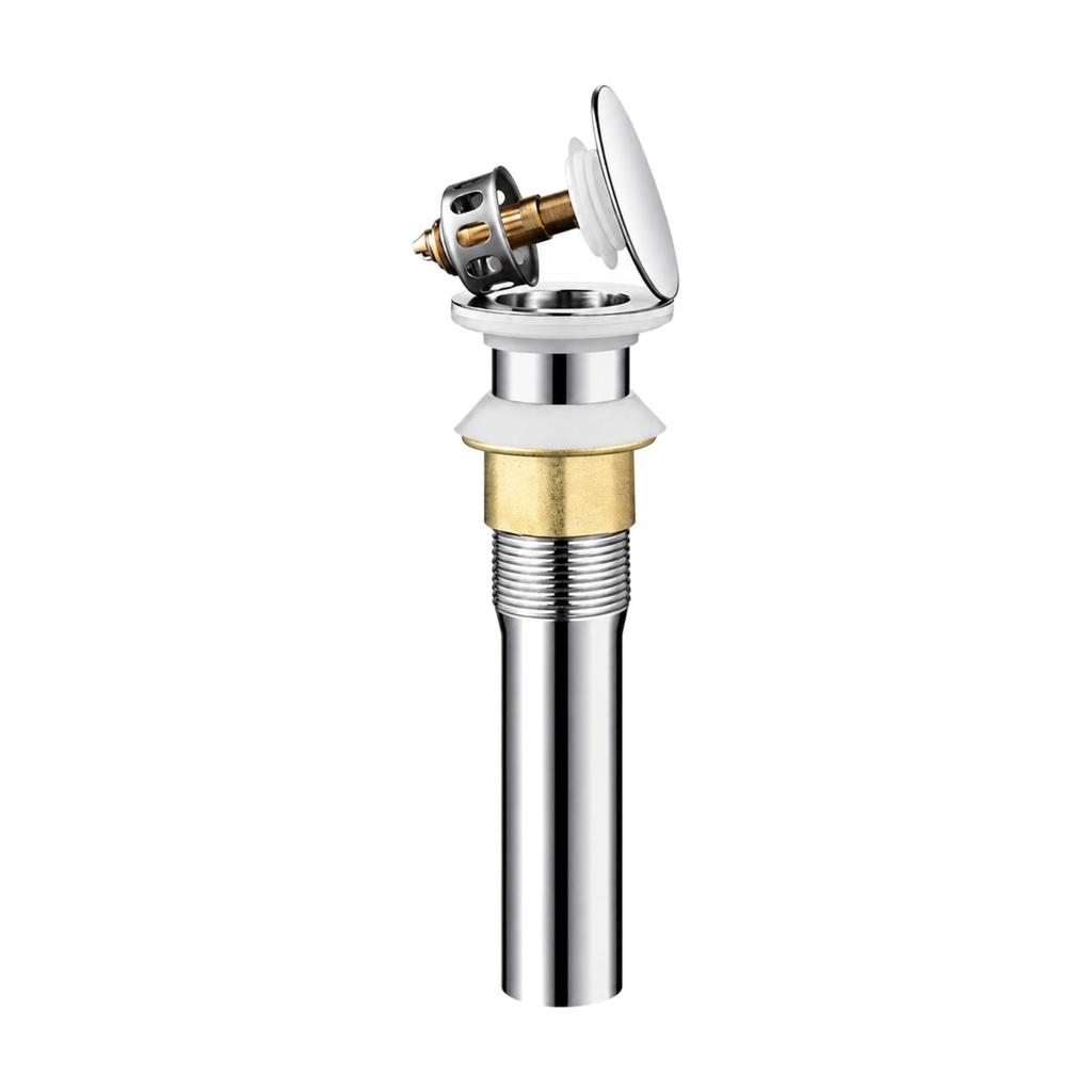 Overflow Basin Drain Stopper PushOperated Washroom Sink with Threaded Body Simple to Install