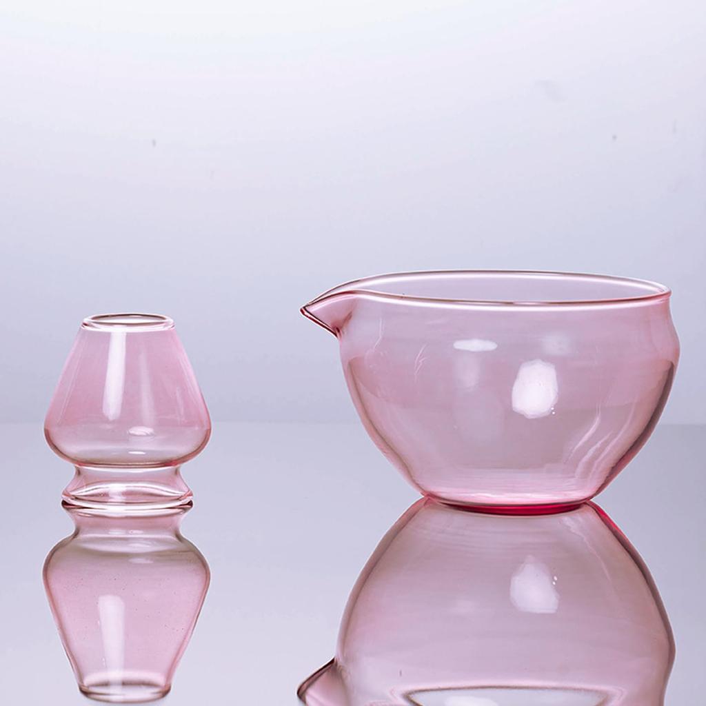 MiniMood Matcha Set, 7-Piece Set with Heat-Resistant Glass Matcha Bowl, Bamboo Chasen and Chashaku (Tea Scoop), Chasen Holder, Chashaku Rest,