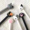 10 ks/sada 0,5 mm Kawaii Kočka Gelové pero Roztomilá tlapka Černý inkoust Pro psaní Kancelářské potřeby Školní potřeby Kreslicí pera Náhodná barva