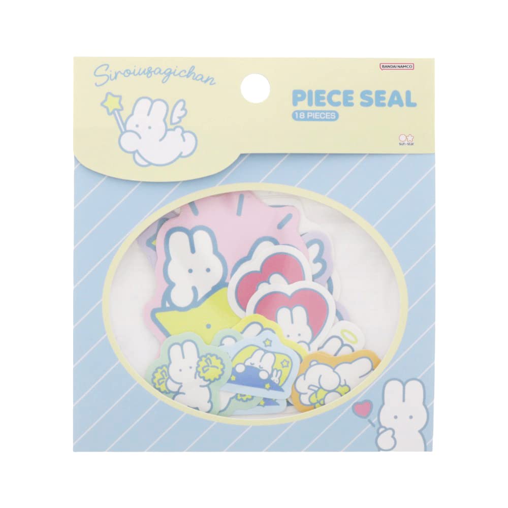 

Sunstar Stationery Shiroiusagichan Peace Light S8586764 Sticker, Blue,