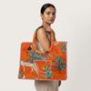 Shoulder Bag Usalover925 Orange Quilted Cotton Jungle Print Shoulder Bag 12