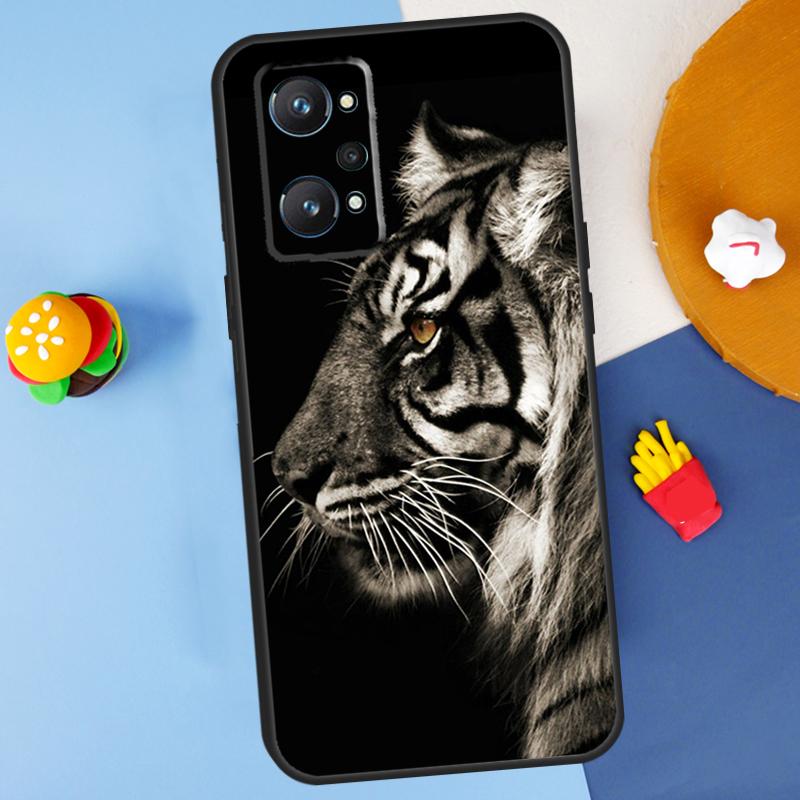 Lion Tiger Face For Realme C55 C67 C61 C75 C53 C51 C21Y C25S GT 6 6T 5 GT7 Pro 10 11 12 13 14 Pro Plus Case