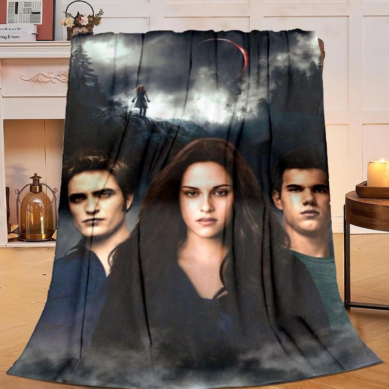 1PC Vampire Saga Romance Flannel Blanket Gift, Suitable for Both Men And Women, Soft Ideal for Beds And Sofa, Birthday Or Christmas Gift