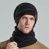 Berretti invernali in pile Skullies Set per donna e uomo Cappello termico in velluto lavorato a maglia con sciarpa Cappelli da sci da esterno antivento da uomo