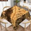 Map Tablecloth, Vintage Treasure Map Rocky Wilderness Print Cover, Washable Table Cloth for Party, Adventure Home Table Decor