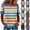 Felpa con Scollo alla Moda da Donna, Patchwork Stile Cowboy, Felpa con Cappuccio Stampata Casual, Top a Maniche Corte