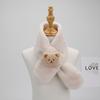 2025 Cartoon Faux Rabbit Fur Kids' Scarf: Plush Winter Neck Warmer for Boys & Girls