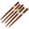 HTB Natural Wood Hexagonal Chopsticks, Set of 5, 22.5cm, Wooden Chopsticks for Guests, Non-Slip, for Home Use, Guests, and Everyday Use, High-Quality