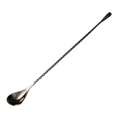 Aço inoxidável espiral longo cabo misturador coquetel colher barra barman ferramenta