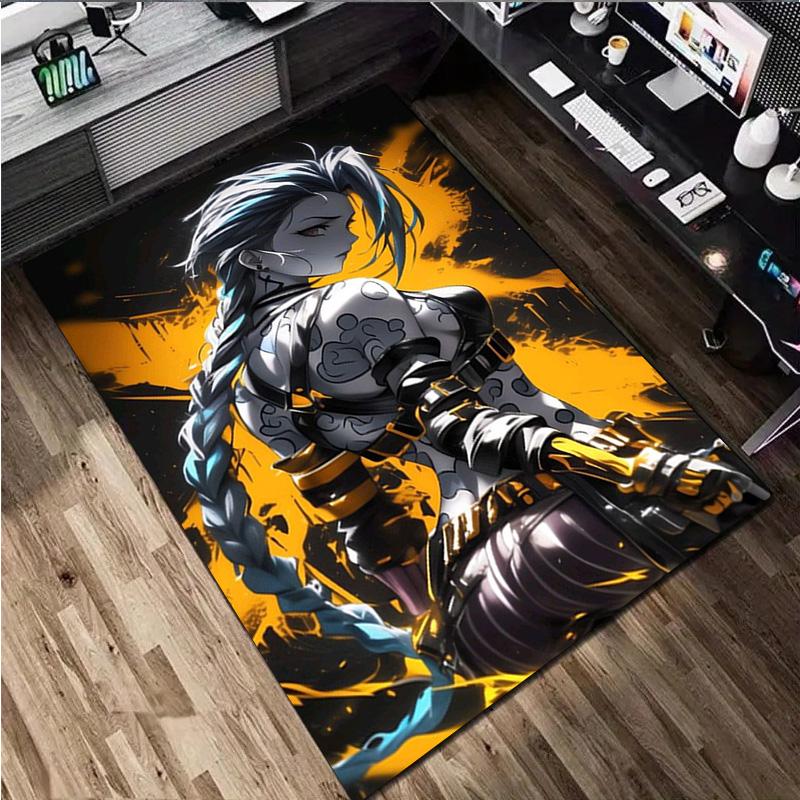 Jinx Fantasy Warrior Home carpet Office Decorative Carpet For Living Room Bedroom Door Mat Floor Rug Computer Chair Area Rug