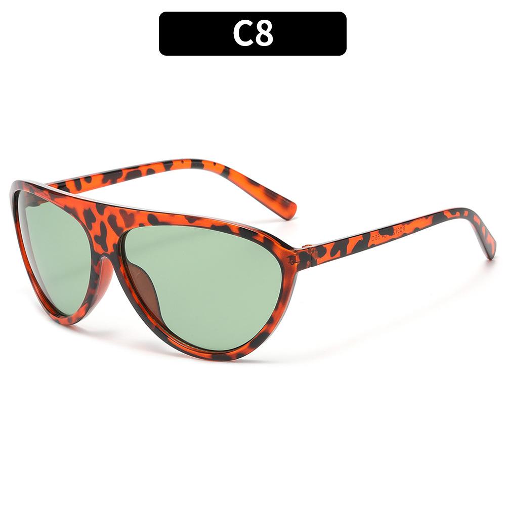 European and American versatile retro big frame cat eye sunglasses fashion street shot Spice girl outdoor sunscreen trendy sunglasses