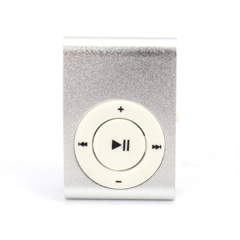 Pocket Size Metal Clamp MP3 Player Expandable Storage via Memory Card Rich Bass Sound Extended Battery