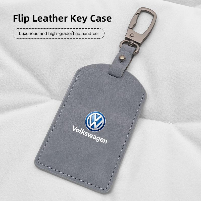 

2026 Hot For Volkswagen VW Key Card Holder Car Key Remote Protector Cover Accessories For Volkswagen Arteon Jetta T-ROC VW ID3 T серый