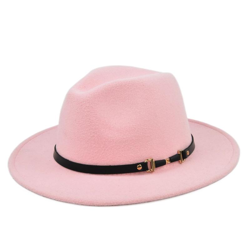 1 Pezzo Cappello Fedora alla Moda in Lana da Uomo Autunno Inverno a Tesa Larga Cappello Jazz Lana Sintetica da Donna Feltro Cappello Britannico