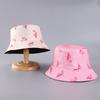 Flamingo Printed Bucket Hat European and American New Small Edge Basin Hat Double-sided Can Be Worn